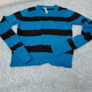 Glittery Blue and Black Sweater